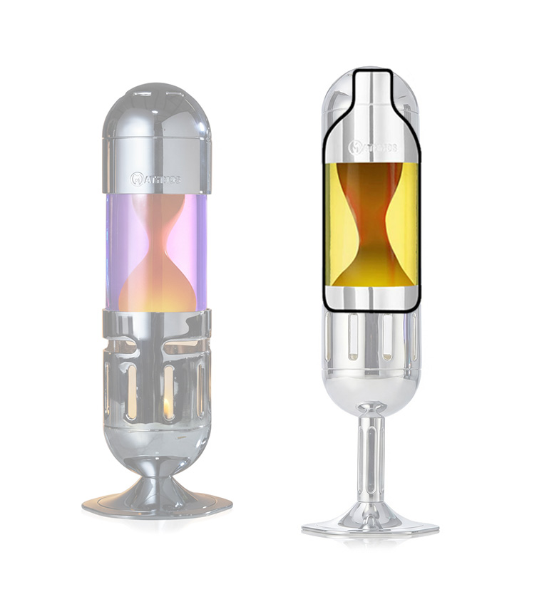 Mathmos Pods lavos lempos buteliai su įvairia lava