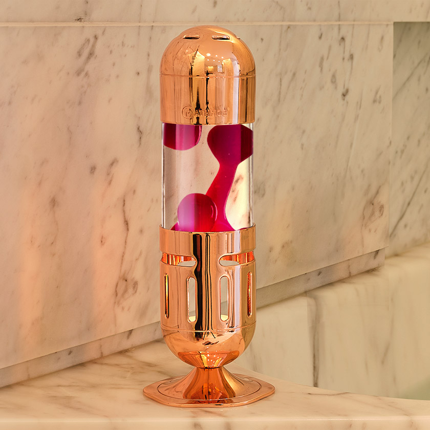 Varinė lavos lempa Mathmos Pod su raudona lava